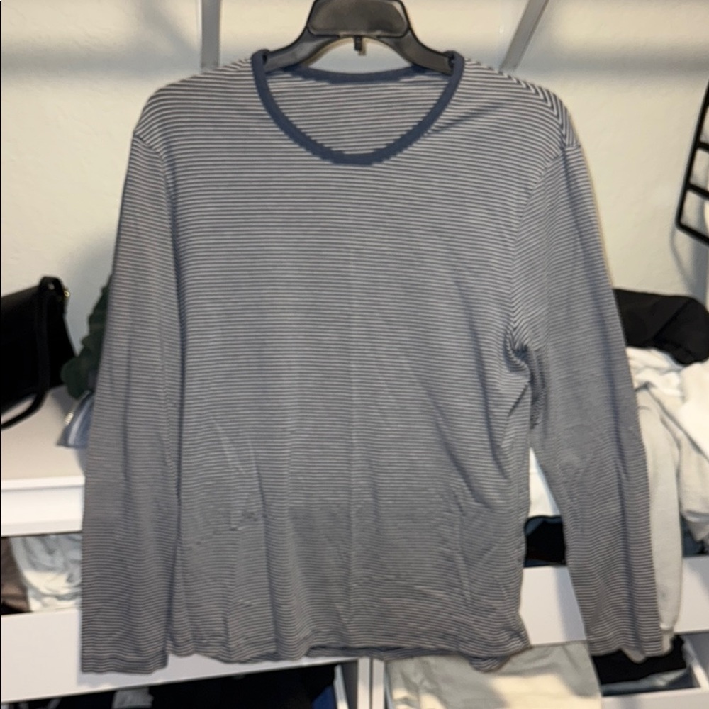 Men's Lululemon Gray Striped Shirt